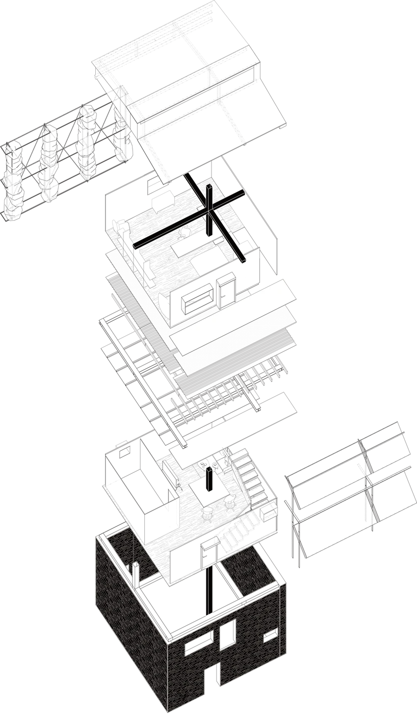 Exploded axonometric