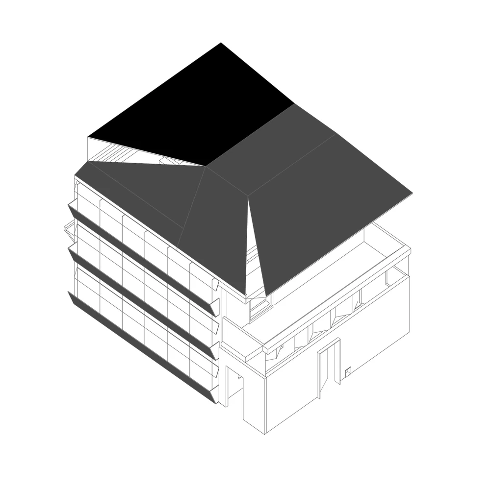 House of Thresholds exterior axonometric