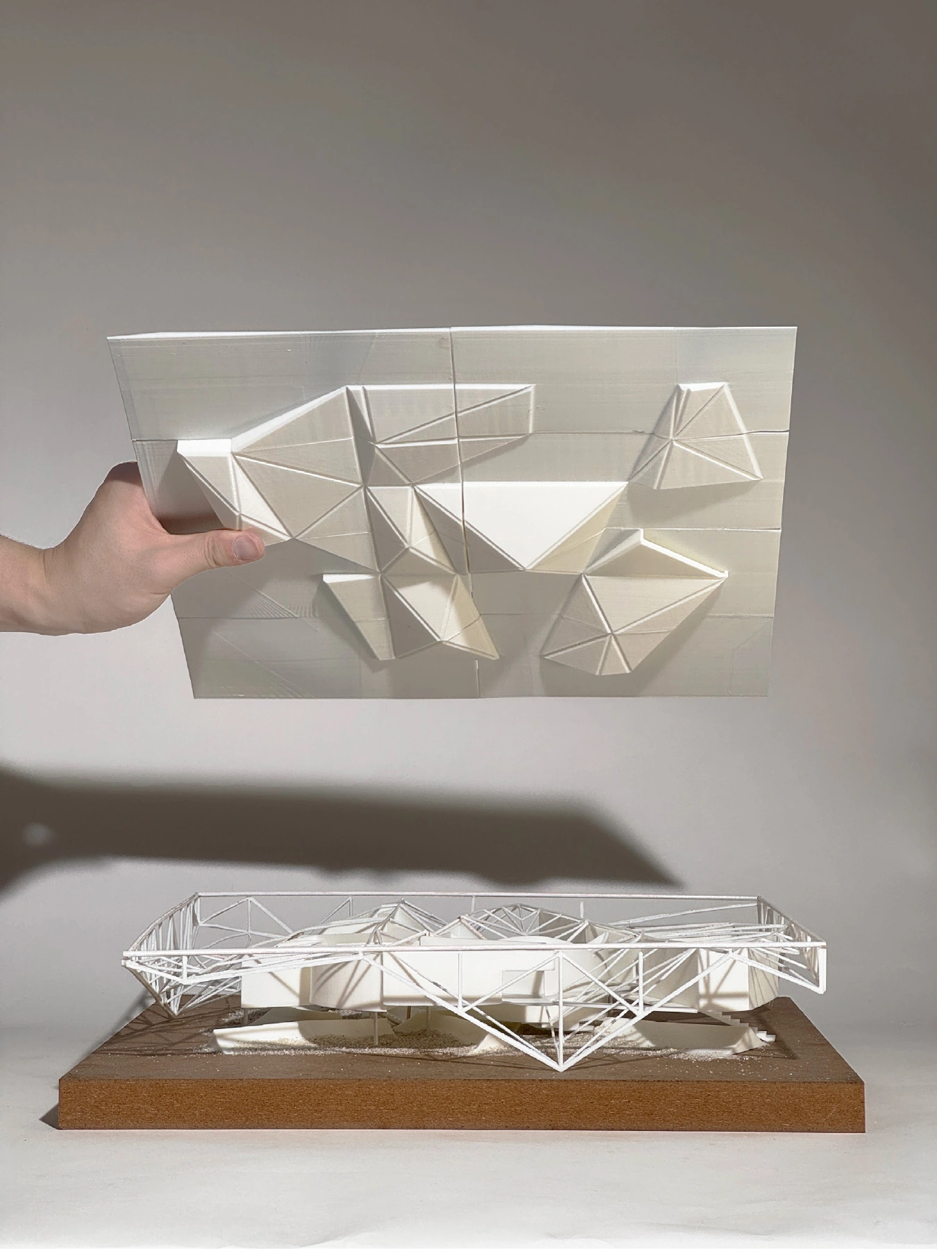 Physical models of the roof and lightweight structure
